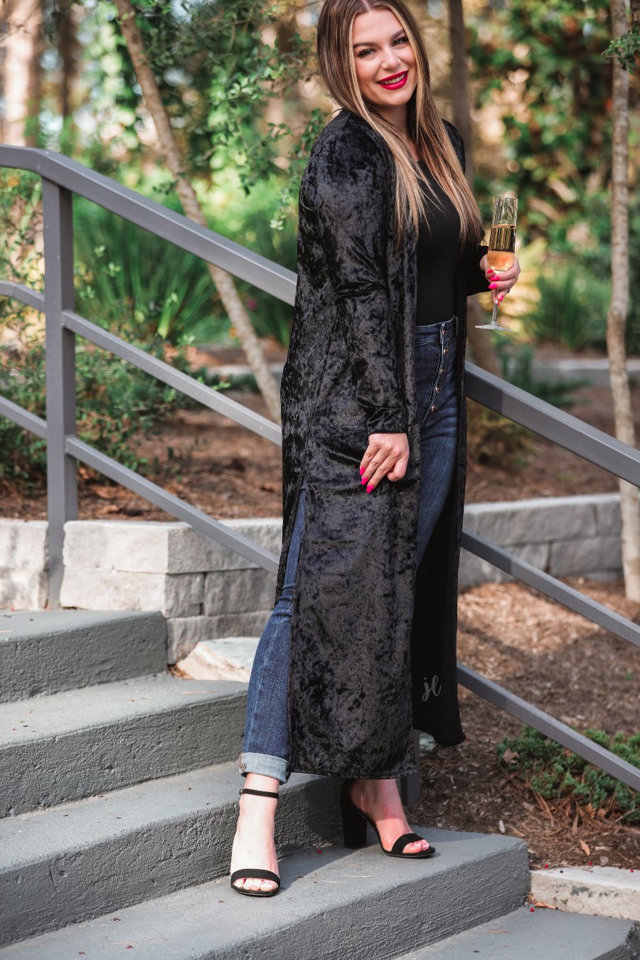Stroke of Midnight Velvet Duster