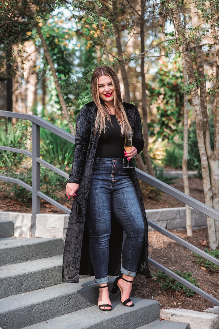 Stroke of Midnight Velvet Duster