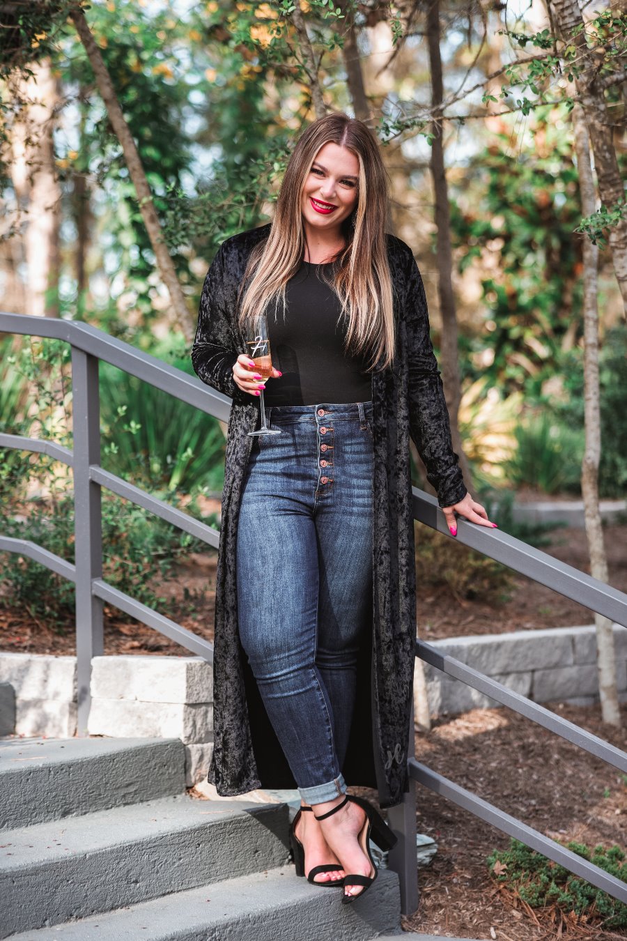 Stroke of Midnight Velvet Duster