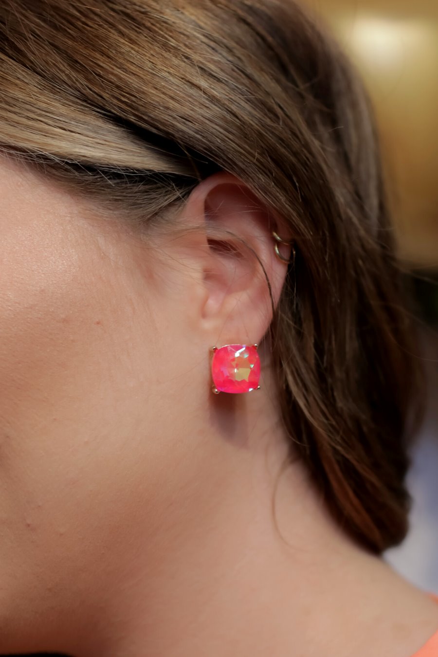 Iridescent Stud Earrings