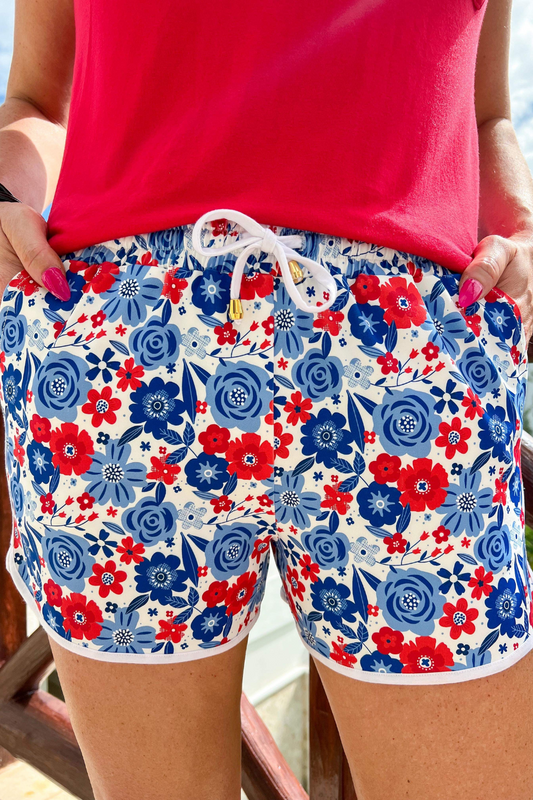 Liberty Floral Drawstring Everyday Shorts - Jess Lea Wholesale