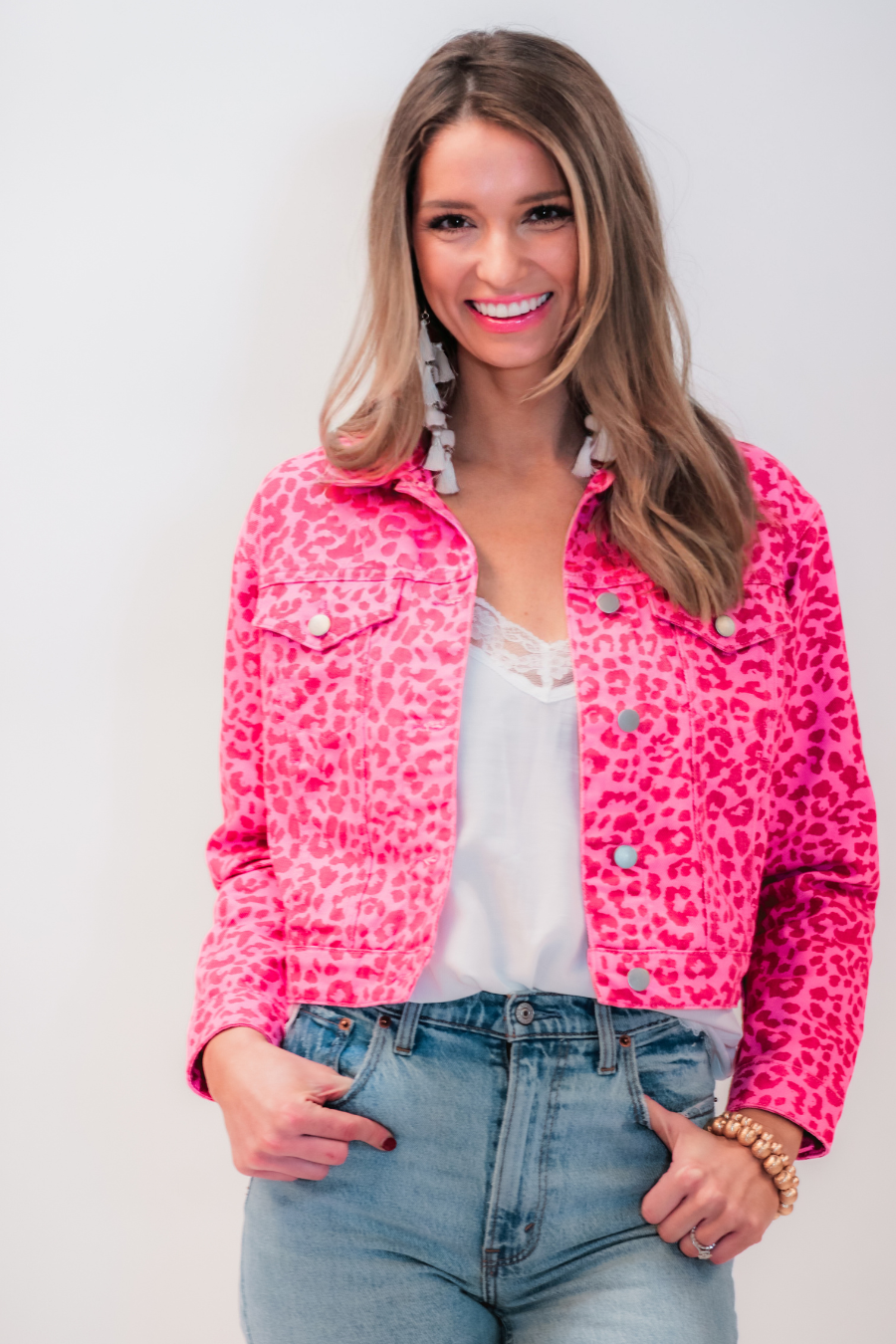 Lennon Leopard Denim Jacket - Jess Lea Wholesale