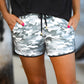 Commander Grey Camo Drawstring Everyday Shorts - Jess Lea Wholesale
