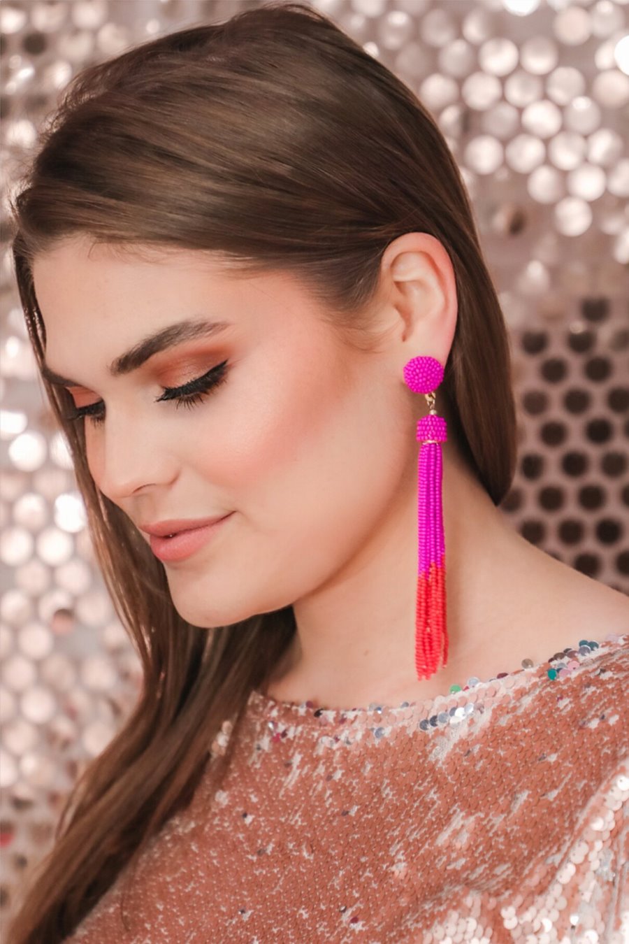 Love Story Beaded Tassel Earrings