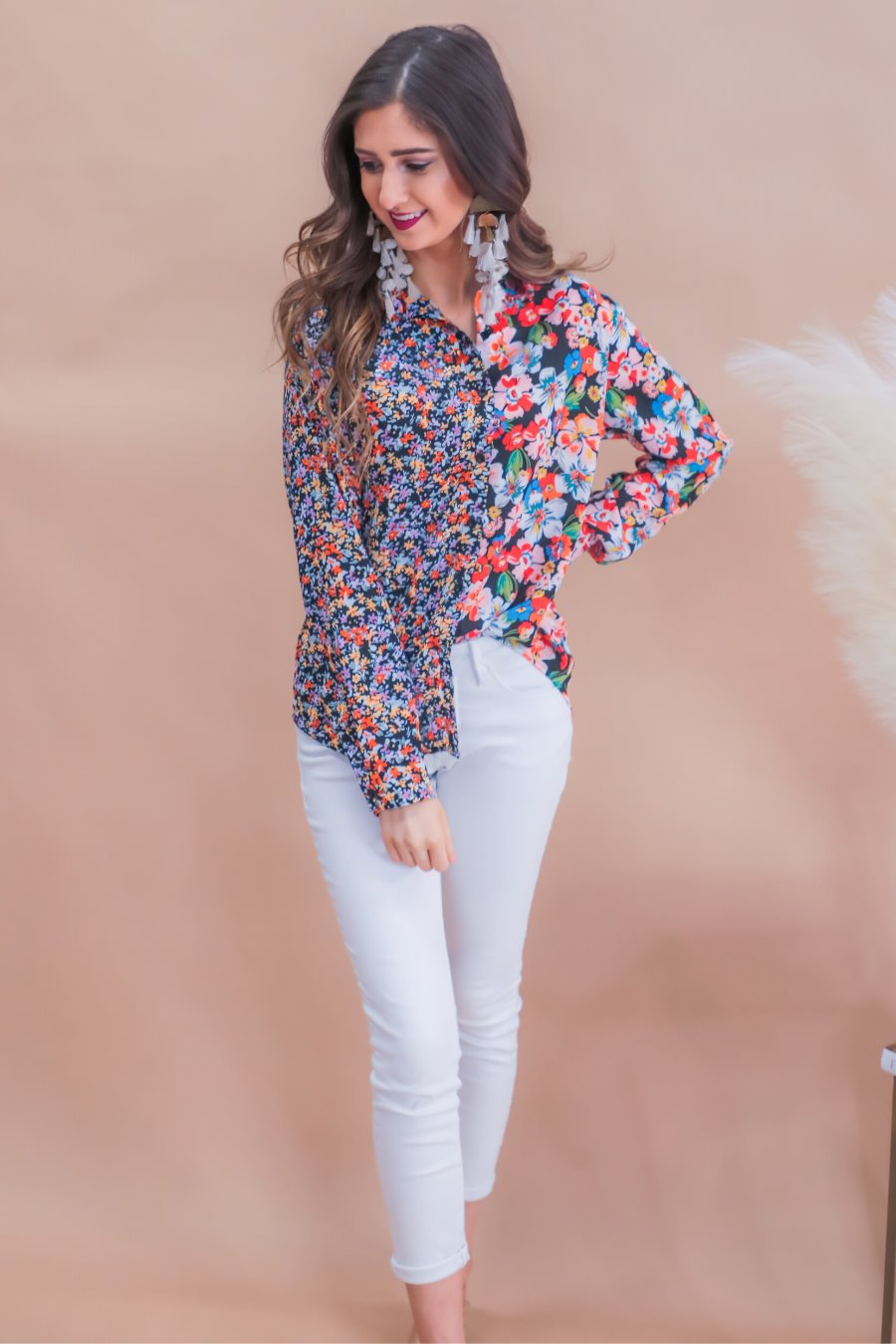 Gigi Floral Button Up Top