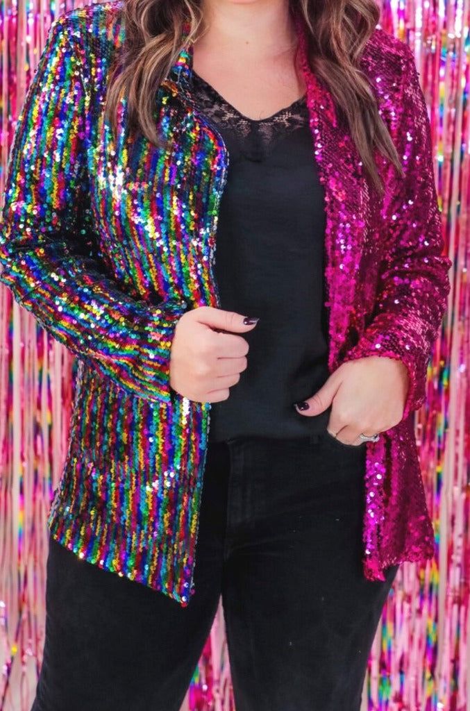 Stay Stunning Sequin Blazer