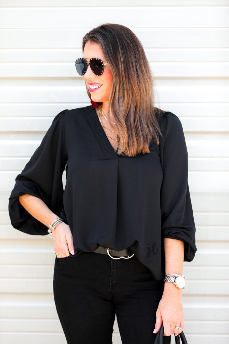 Jamie Balloon Sleeve Top - Jess Lea Wholesale