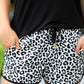 Kamryn White Leopard Drawstring Everyday Shorts - Jess Lea Wholesale
