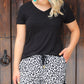 Kamryn White Leopard Drawstring Everyday Shorts - Jess Lea Wholesale