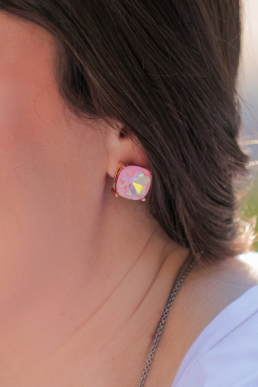 Iridescent Stud Earrings