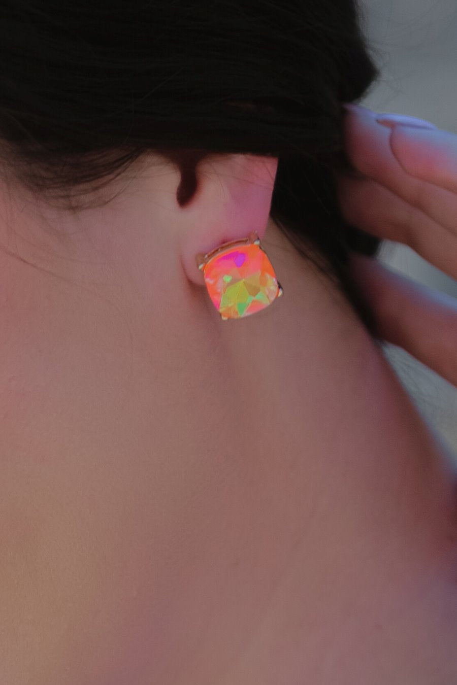 Iridescent Stud Earrings