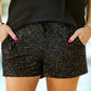 VIP Status Sequin Drawstring Shorts - Jess Lea Wholesale
