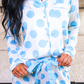Light Blue Dotty Darling Ruffle Pajama Set