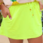 PREORDER- Solid Neon Yellow Skort