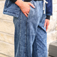 PREORDER- Refined Denim Wide Leg Pants- Light Wash
