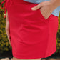 PREORDER- Solid Red Skort