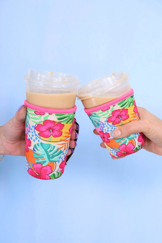 Set Of 3 Drink Sleeves, Tropical