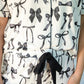 PREORDER-Midnight Bow Pant Ruffle Pajama Set