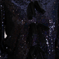Betty Bow Top- Black Sequin