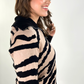 Zuri Zebra Quarter Zip Pullover