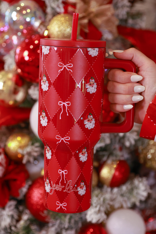 PREORDER- Santa's Signature Bow Tumbler