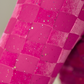 PREORDER- Times Square Velvet Mesh Top- Pink Checkered