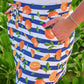 Orange Voyage Striped Skort