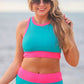 PREORDER- Bali Beach Two Piece Swimsuit- Blue/Pink