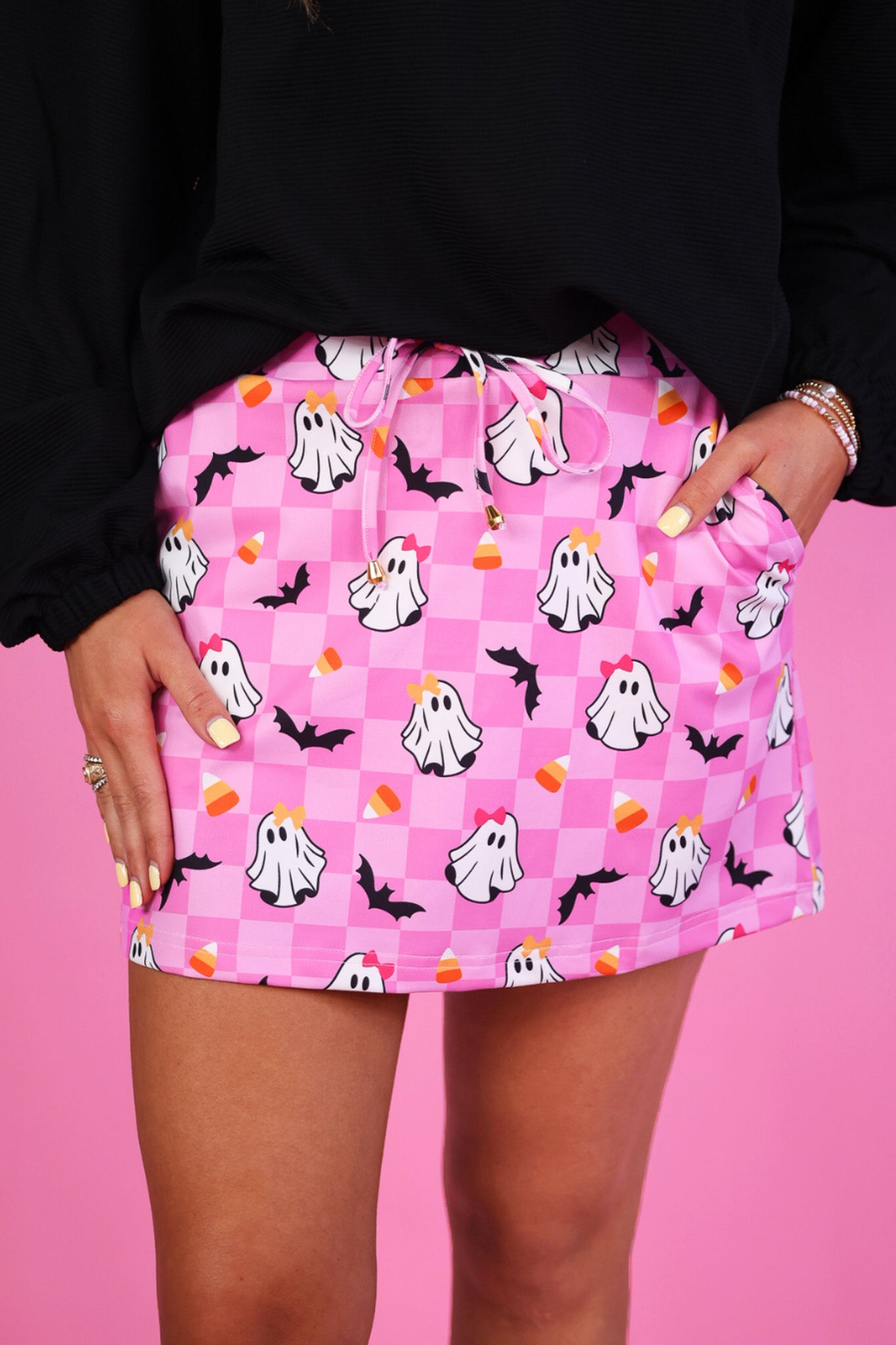 PREORDER- Checkered GiGi the Ghost Skort