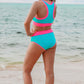 PREORDER- Bali Beach Two Piece Swimsuit- Blue/Pink