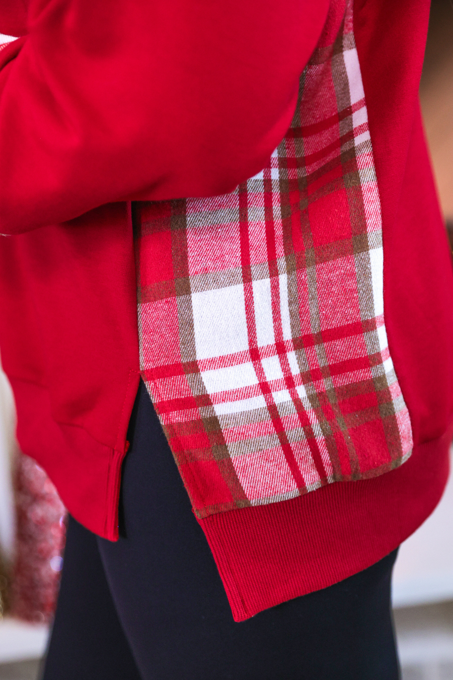 PREORDER- Juniper Plaid Pullover- Red