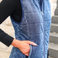 PREORDER- Refined Denim Puffer Vest