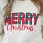PREORDER- Merry Christmas Plaid Patch Pullover