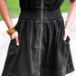 PREORDER- Refined Denim Zipper Dress- Black