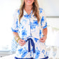 Blossom Short Sleeve Ruffle Pajama Set