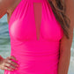 PREORDER- Chasing Sunshine Skirted Swimsuit- Neon Pink