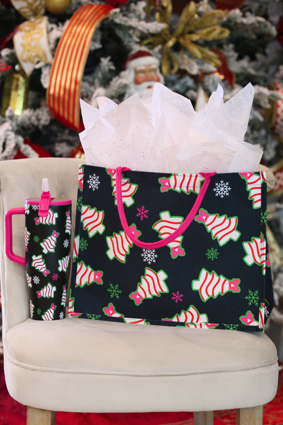 Bow Christmas Treats Tote Bag