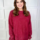 PREORDER Alexis Corded Vintage Pullover - Maroon
