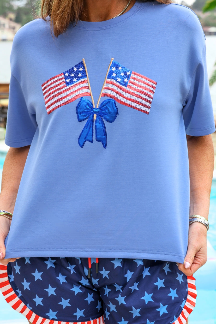 PREORDER- Liberty Bow Flags Luxe Top