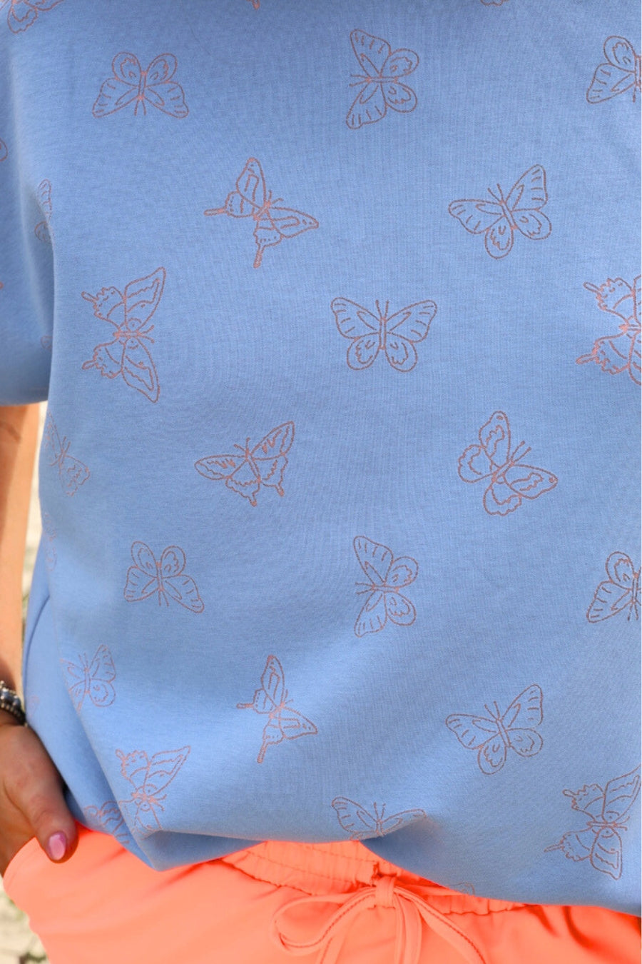 PREORDER- Millie Burn Out Tee- Butterflies