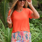 PREORDER- Jess Lea Basic Tee- Orange