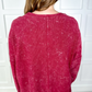 PREORDER Alexis Corded Vintage Pullover - Maroon