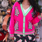 PREORDER- Pink Bow Christmas Treat Cardigan