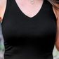 Haven V-Neck Bodysuit- Black
