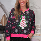 PREORDER- Foil Bow Christmas Treat Snowflake Pullover