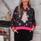 PREORDER- Foil Bow Christmas Treat Snowflake Pullover