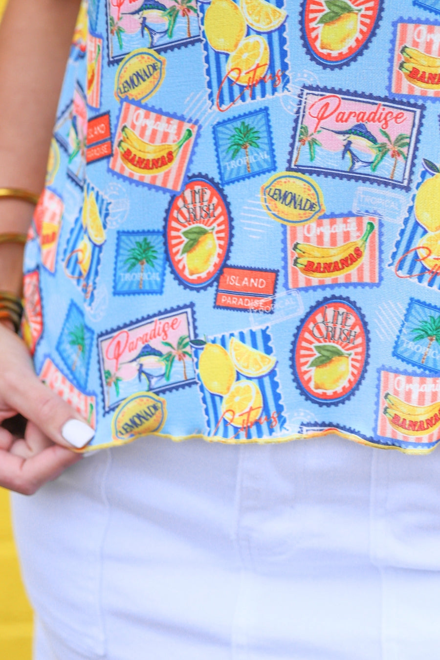 PREORDER- Heatwave Ribbed Tank- Citrus Escape