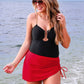 PREORDER- Walk On The Beach Skirt Coverup- Red