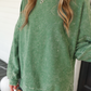 PREORDER Alexis Corded Vintage Pullover - Olive