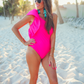 Santorini Summer Ruffle One Piece Swimsuit
